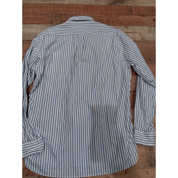 Psycho Bunny Blue Striped Mens Long Sleeve Button MuiltColor Size XLarge 2167 - Picture 9 of 11